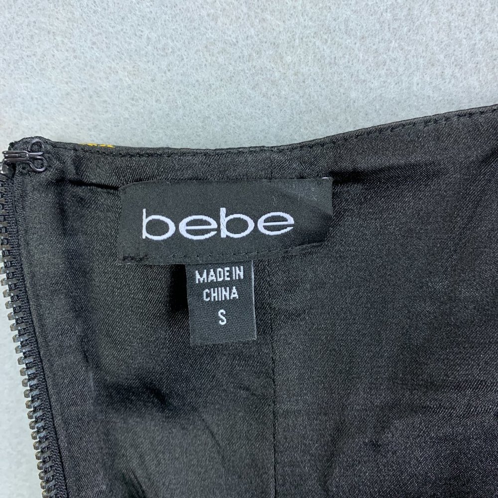 **SOLD**Bebe Silk Halter Bustier Corset Top Size Small Black Plum Back Zip Boned - Picture 15 of 16